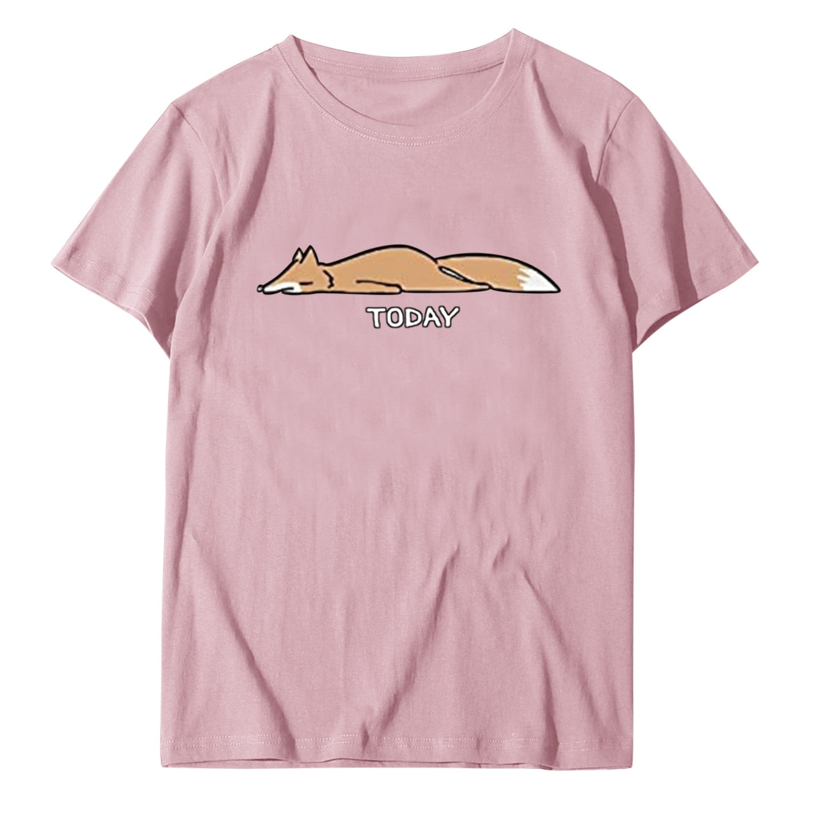 Tuphregyow Womes T Shirts Clearance Summer Short Sleeve Round Neck essential-basic-essential-basic-women-s-cotton-blend-v-neck-tee-shirt