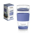 thumbnail image 1 of Tupkee Double Wall Glass Tumbler - 8-Ounce, All Glass Reusable Insulated Tea/Coffee Mug & Lid, Hand Blown Glass Travel Mug - Jacaranda, 1 of 7