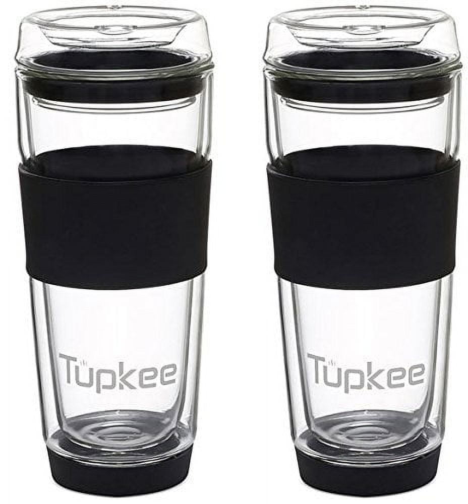 Double Wall Glass Tumbler - 8-Ounce, All Glass Reusable Insulated