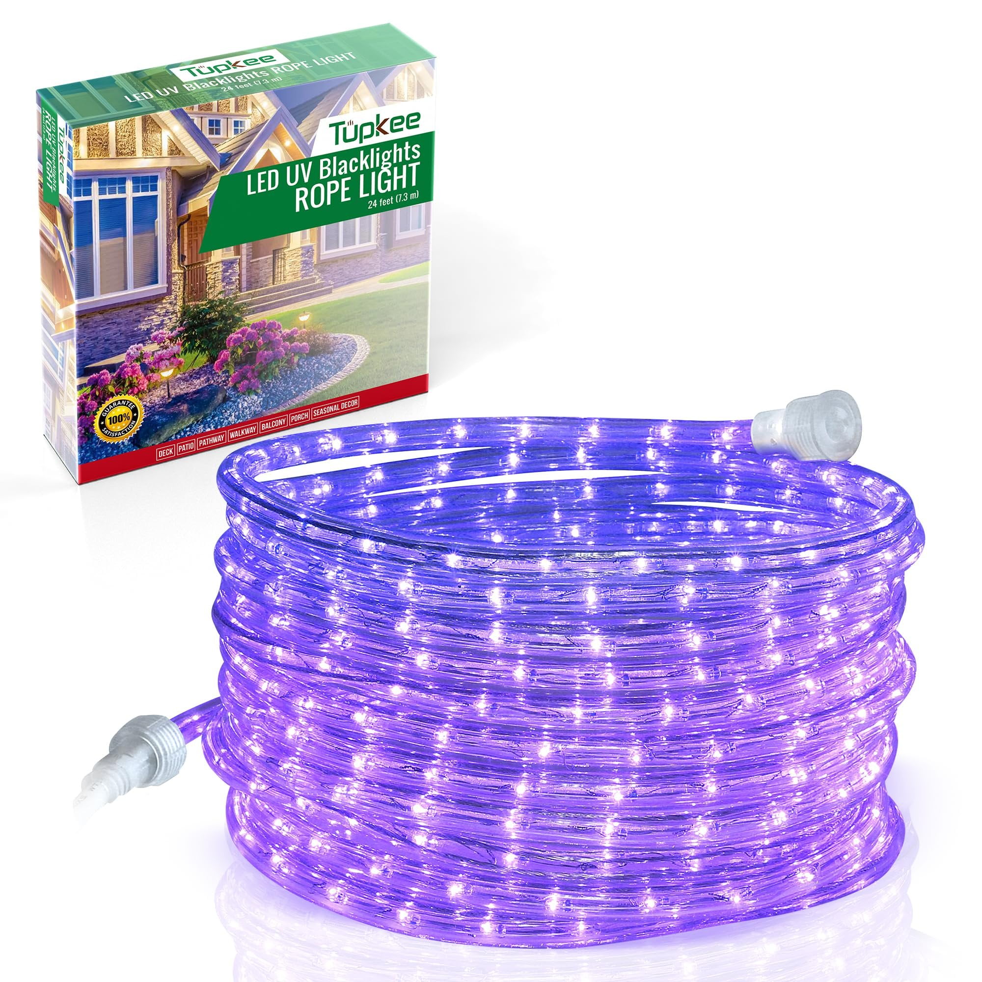 Tupkee 24ft Multicolor LED Outdoor Rope Lights