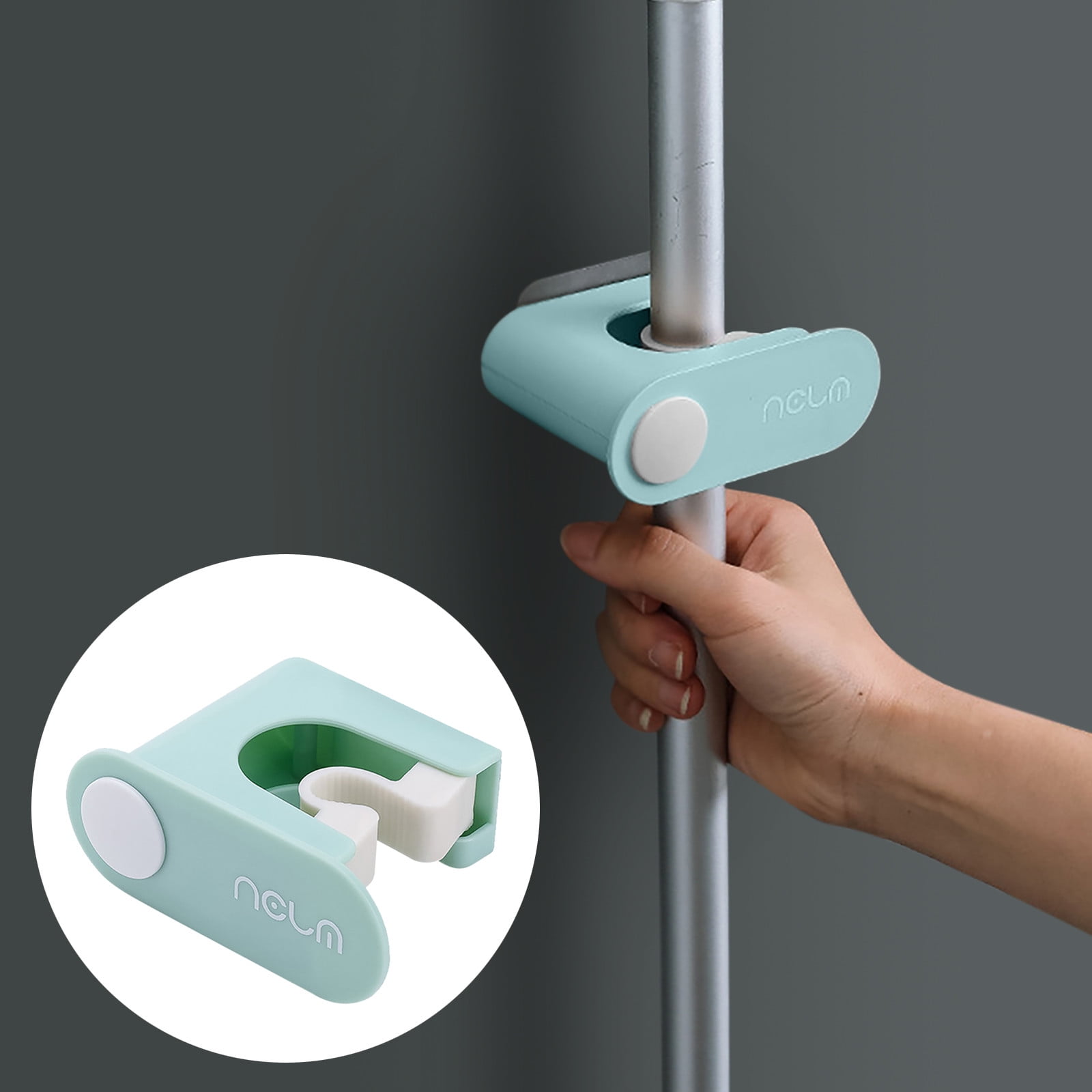 Tuplbcv 1 Piece Mop Holder Wall Mount Bracket No Drilling, Self