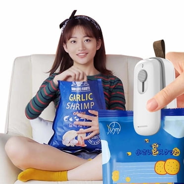 Handheld Bag Sealer Rechargeable Mini Bag Sealer, 2-In-1 Heat Sealer With Cutter For Chip Bags Portable Resealer Machine For Plastic Bags Snack Sealer