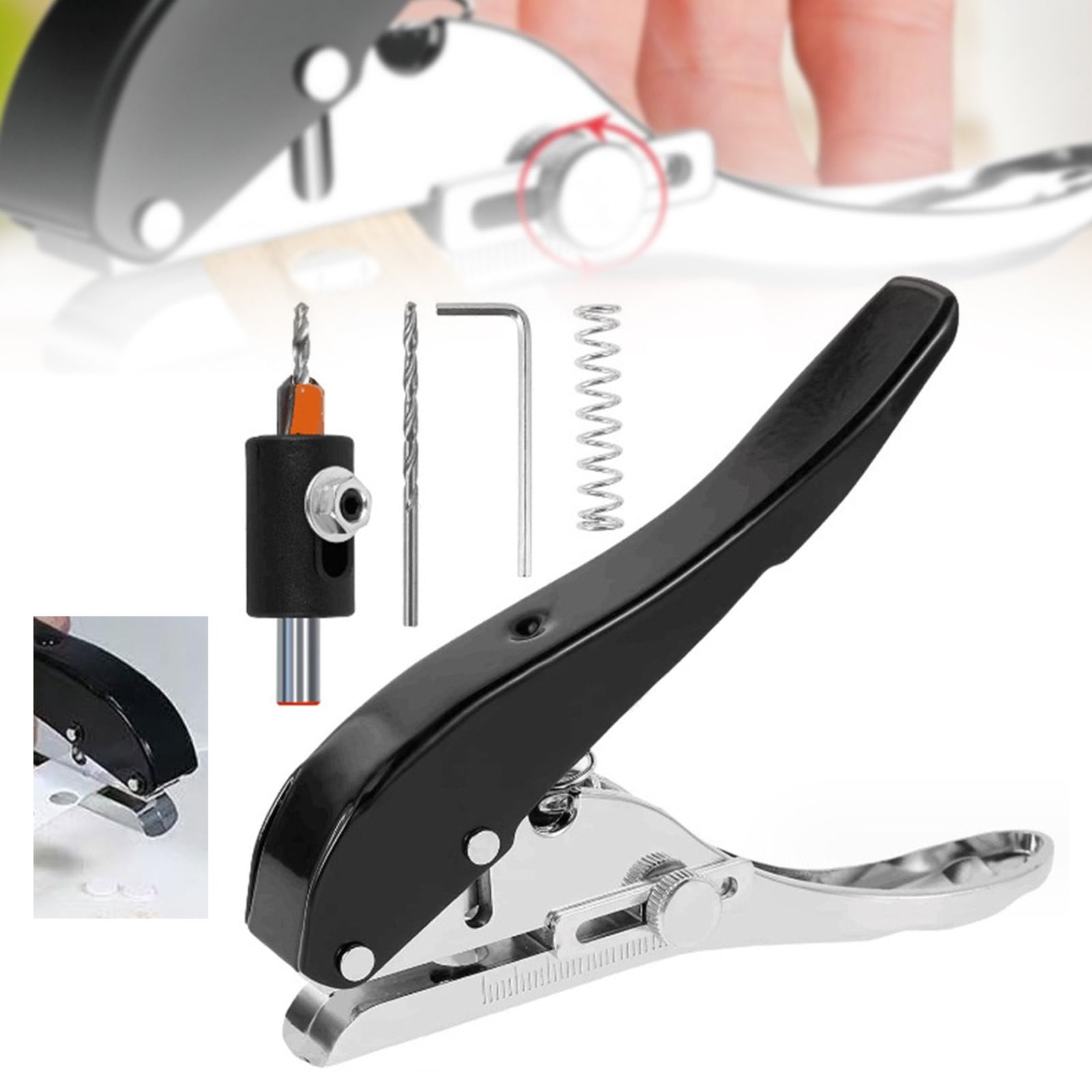 Tuplbcv Portable Hole Punch Tool 2024 Upgraded Heavy Duty Paper Hole