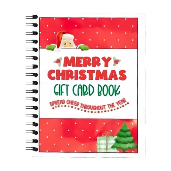 Tuplbcv Ultimate Christmas Gift Card Book with 30 Festive Pages, Colorful Holiday Gift Card Holder with Message Pages, Perfect Christmas Present for Family and Friends