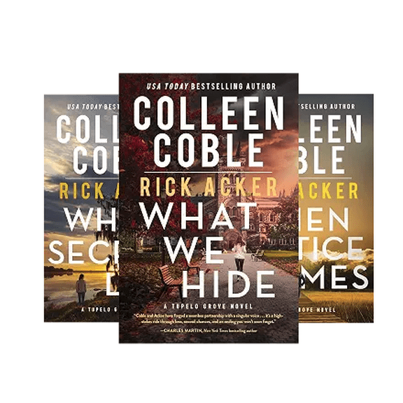 Tupleo Grove Series Set : What We Hide; Where Secrets Lie; and When Justice Comes by Colleen Coble and Rick Acker (Trade Paperback)