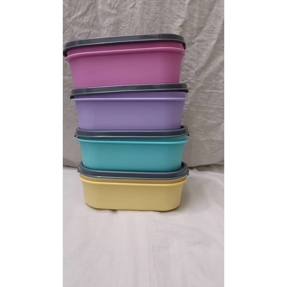 Tupperware 4 Pcs Multicolour Lunch Box Food Storage Container Set Gift Set