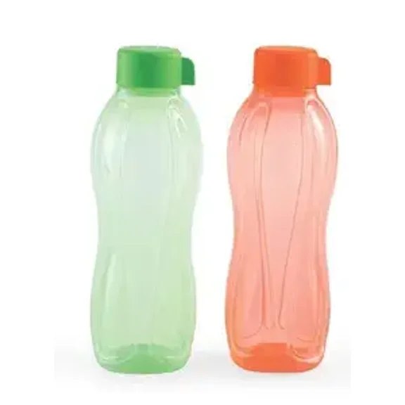 Tupperware Aqua-Safe Plastic Water Bottle, Set of 2(1 Litre Each)