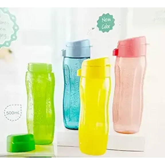 Tupperware Aquaslim Plastic Bottle, Set Of 2, Multicolour, 500 ML