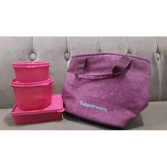 Tupperware Bag N Go Lunch Set Pink Women Special Christmas Gift