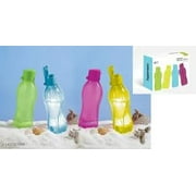 Tupperware Eco 310 ML Water Bottles Fliptop 4 color in 1 set Multicolor