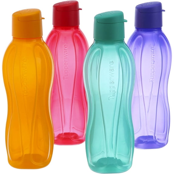 Tupperware Fliptop Water Bottle Set, 750Ml, Set Of 4