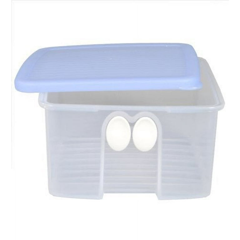 NEW Tupperware #3993 Fridgesmart Small Clear Container Light Blue