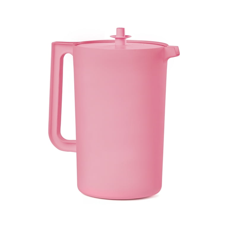Tupperware Heritage 1 Gallon Plastic Pitcher with Lid, Pink