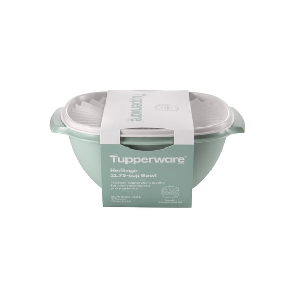 Tupperware Heritage 11.75-Cup Food Storage Bowl with Lid, Green