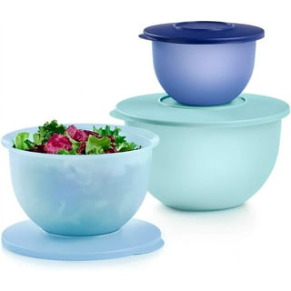 Tupperware LARGE SERVALIER SALAD SERVING BOWL Teal Green ~ 17 Cup ~ BRAND  NEW!