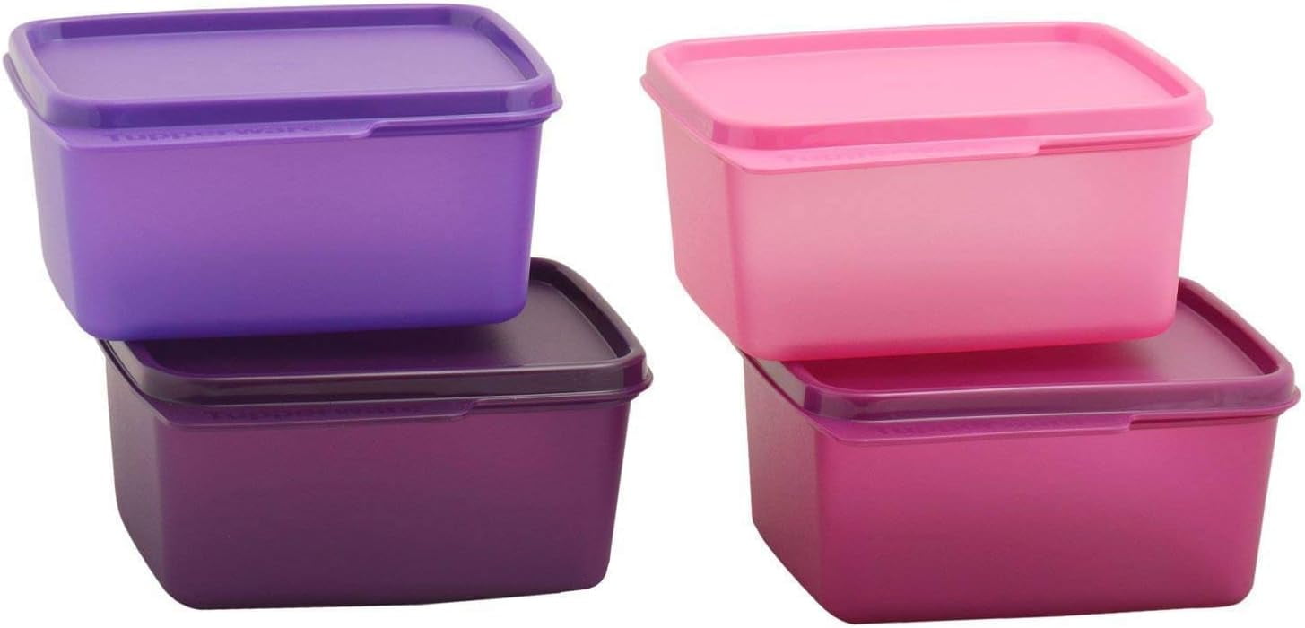 Tupperware Keep Tab Plastic Container Set, 500Ml, Set Of 4