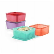 Tupperware Keep Tabs Medium Food Storage Container 1.2 Liter Set of 4
