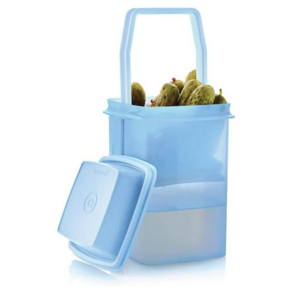 Tupperware Large Square Pick A Deli Pickle Keeper Container 8 Cup / 2L in Sheer Ice Cube