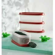 Tupperware. MM Oval #1 Containers 500 ml Red Set of 4 PcPlastic