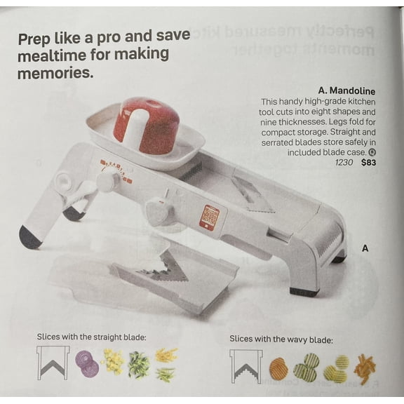 Tupperware Mandolin Kitchen Slicer & Dicer, Red/White-NEW-SHIPPING INCLUDED