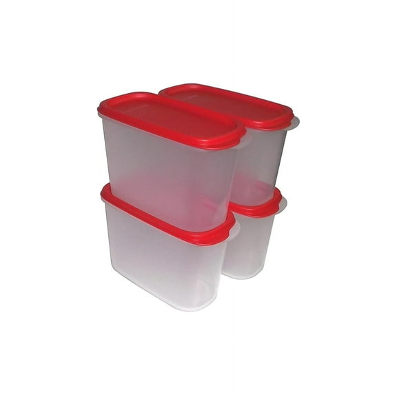 Tupperware Modular Mates Plastic Container Set, 1.1 Litre, Set of 4, White