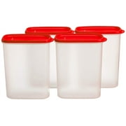 Tupperware New Smart Saver Plastic Container Set, 2.3 Litres, Set of 4, Transparent