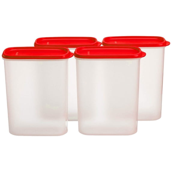 Tupperware New Smart Saver Plastic Container Set, 2.3 Litres, Set of 4, Transparent