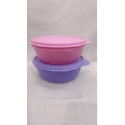 Tupperware Pack of 2 SS Bowl 600 ml Nesting Food Storage Container Set - Multicolour