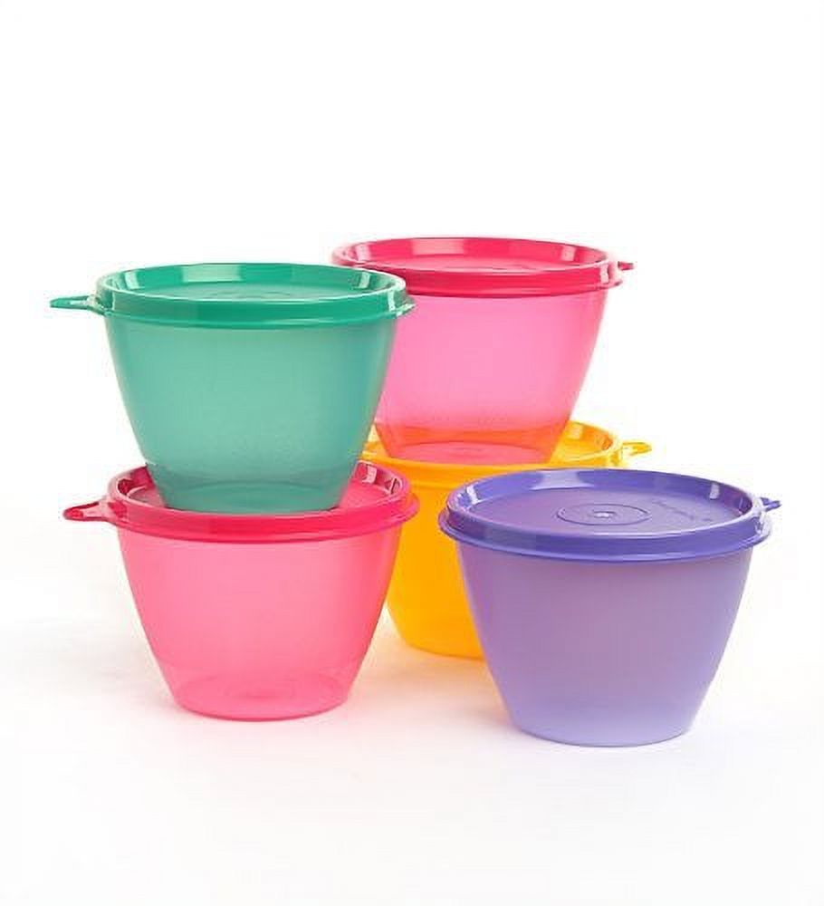 Tupperware Plastic Bowl, 450 ml (Color May Vary) Set of 5