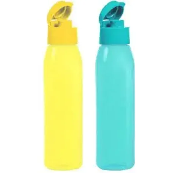 Tupperware Plastic Flip Top Bottle Set, 500ml, Set of 2, Black (SHBMTPR024)