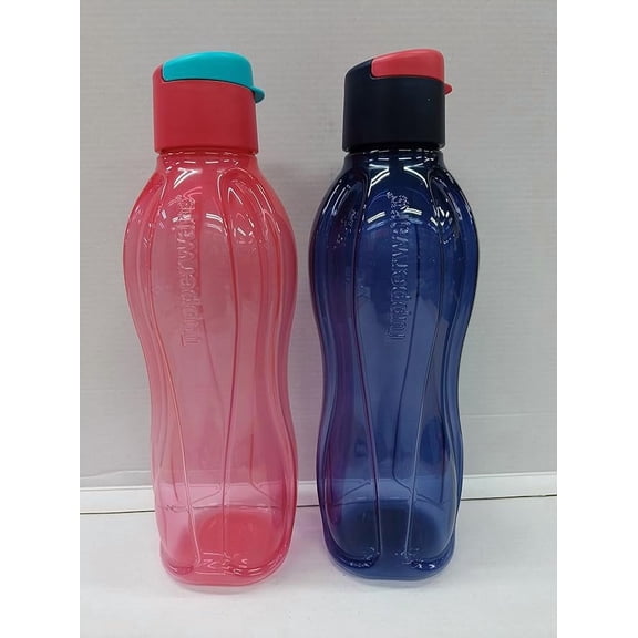 Tupperware Plastic Fliptop Water Bottle Set, 700ml, 2-Pieces (Color May Vary)