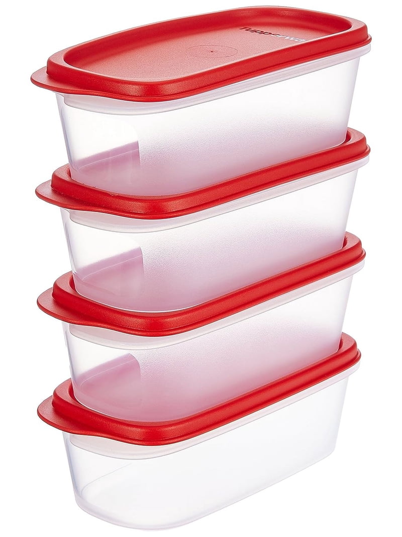Tupperware, Plastic Food Storage Container, 500 ml, Red - Walmart.com