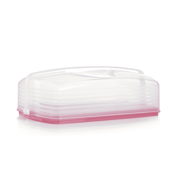 Tupperware 9'' x 13'' Plastic Rectangular Cake and Cupcake Carrier