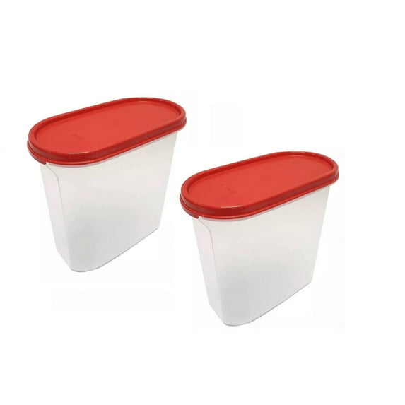 Tupperware Set of 2 Modular Mates Oval 2.3 Litre Chille Dry Storage Multipurpose Containers Box