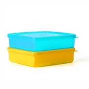 Tupperware Snack Stackers 400ml Set of 2, Yellow & Blue