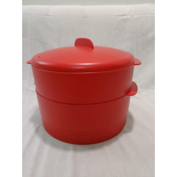 Tupperware Steam It Two Tier Plastic Steamer Basket