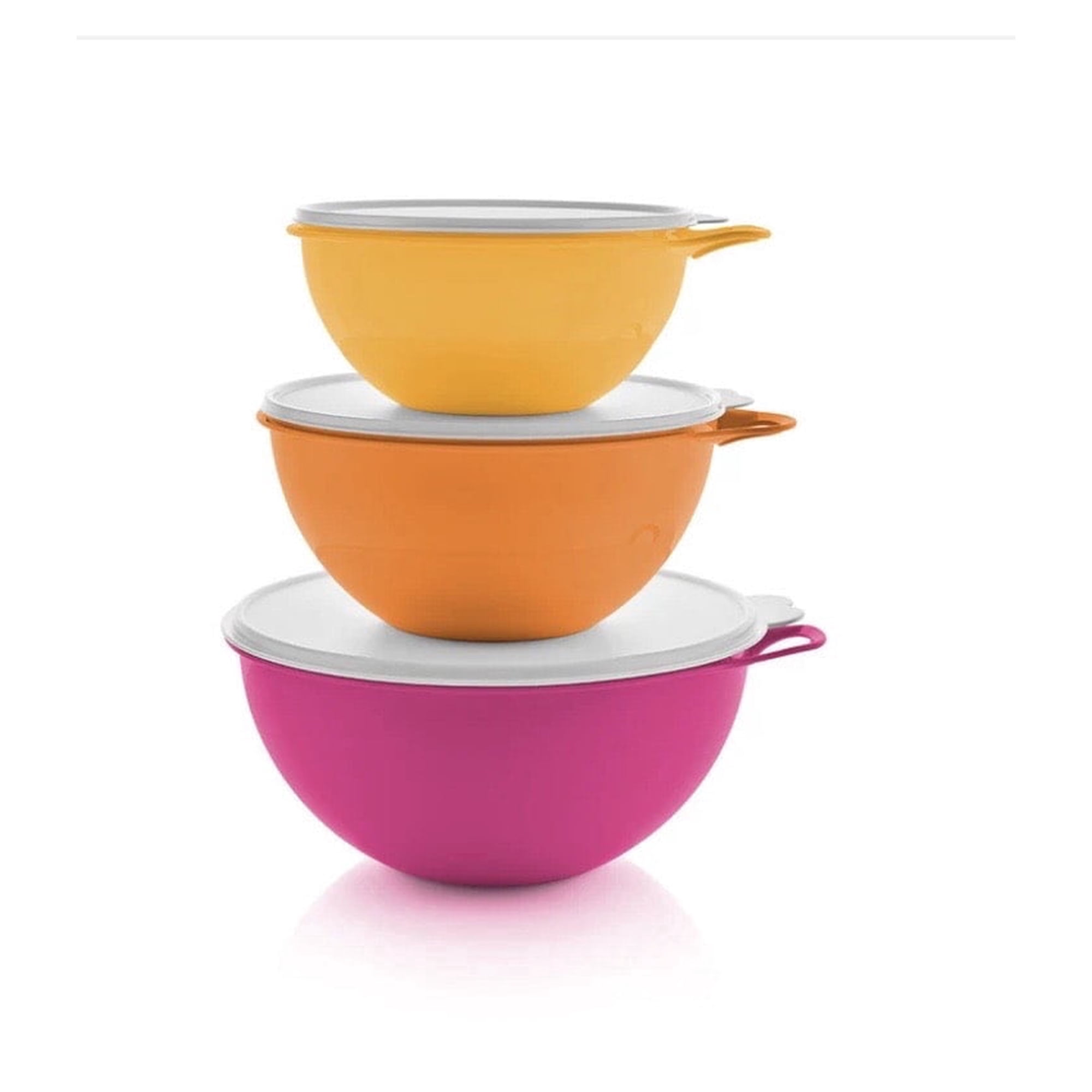 Tupperware Thatsa Mixing Serving Bowl Set Pink Orange