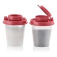 Tupperware Tupper Mini Midget Salt and Pepper Shakers 2 Ounce Set Old