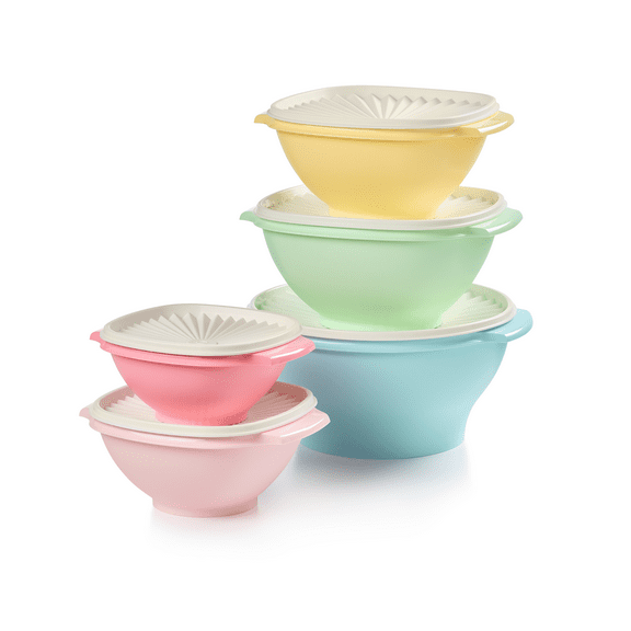 Tupperware Heritage Plastic Food Storage Container Set with Lids (5 Count)