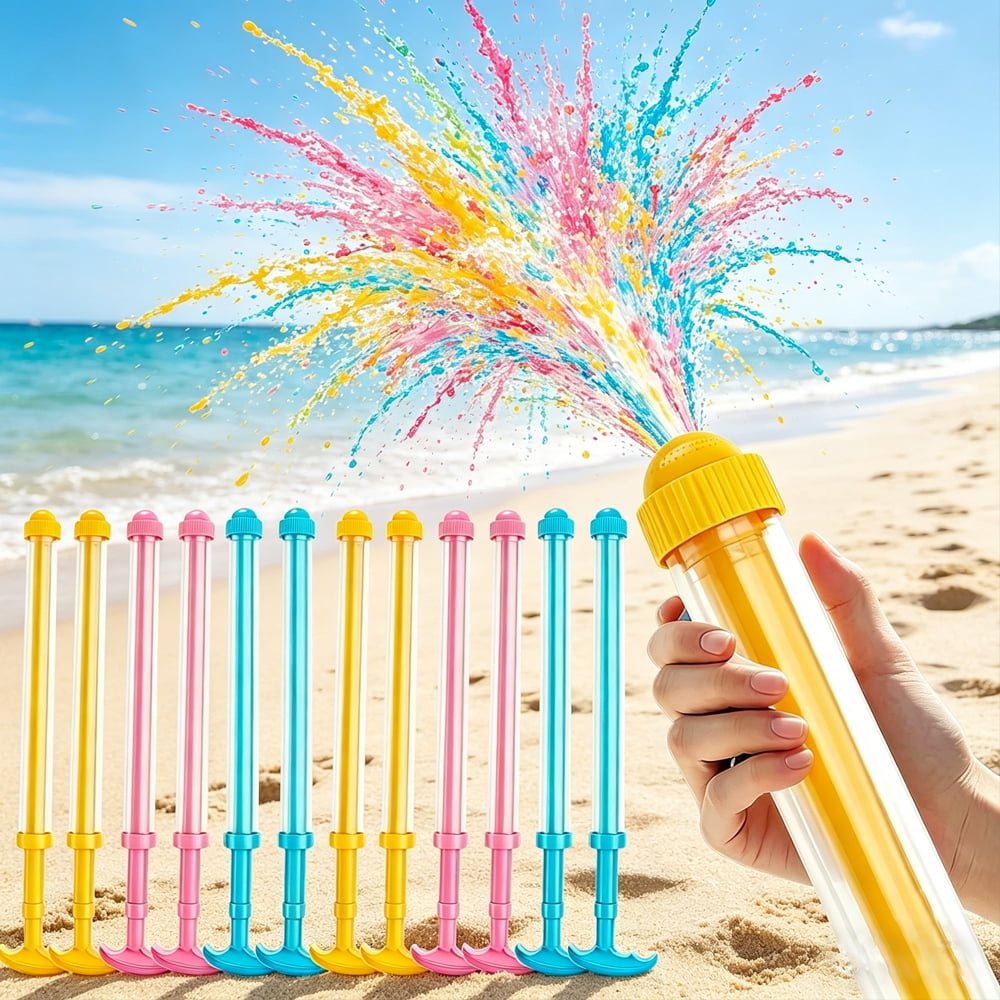 Tupukom 8Pack Creativity Fireworks Water G*un,Sprays Water in a Firework-Like Pattern, Squirt G*un for Kids, Bulk Samll Water Blaster Summer Pool, Backyard, Beach Water Game Outdoor Toys