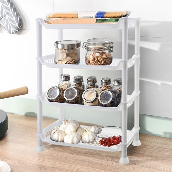 Tupukom Bathroom Shelf Clearance 4 Tier Bathroom Shelf,Bathroom Rack, Shelving Unit Storage Organizer for Bathroom, Laundry, Garage & Home, Storage Rack