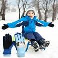 thumbnail image 1 of Tupukom Ki+ds Winter Ski Gloves Waterproof Snow Windproof Warm Gloves for Girls Boys Cold Weather Age 4-7 Years Christmas Gifts, 1 of 9