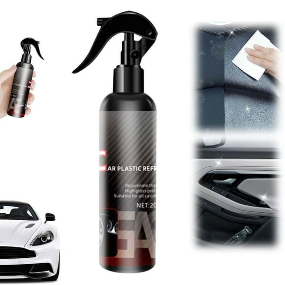 Tupukom Ceramic Trim Coat Kit Solution Finish Black Trim Restorer Black Trim Restorer & Ceramic Coating, Resists Water, Uv Rays, Dirt, Hydrophobic Protection, Highly Concentrated formula