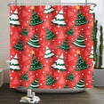 thumbnail image 1 of Tupukom Christmas Shower Curtain Items New Year Winter Bathroom Curtain Waterproof Fabric Machine Washable, 1 of 3