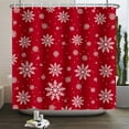 thumbnail image 1 of Tupukom Christmas Shower Curtain Under 15, Christmas Red Shower Curtains Winter Xmas Theme Shower Curtain Sets for Bathroom Machine Washable, 1 of 3