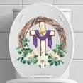 thumbnail image 1 of Tupukom Easter Bunny Wreath for Front Door Easter Cross Wreath Rustic Farmhouse Easter Decorations Sign Home Spring Decor for Farmhouse Festival Celebration, 1 of 6