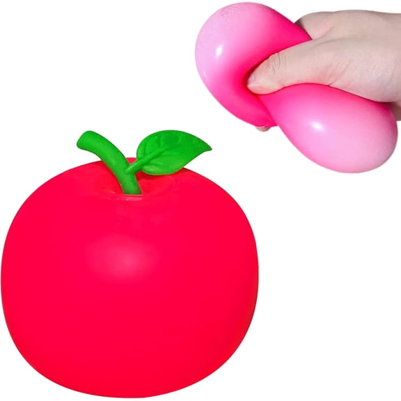 Tupukom Clearance Apple Squishies Toys,Silicone Slow Rising Fidget Stress Ball, Cute Moldable Squeeze Sensory Toys