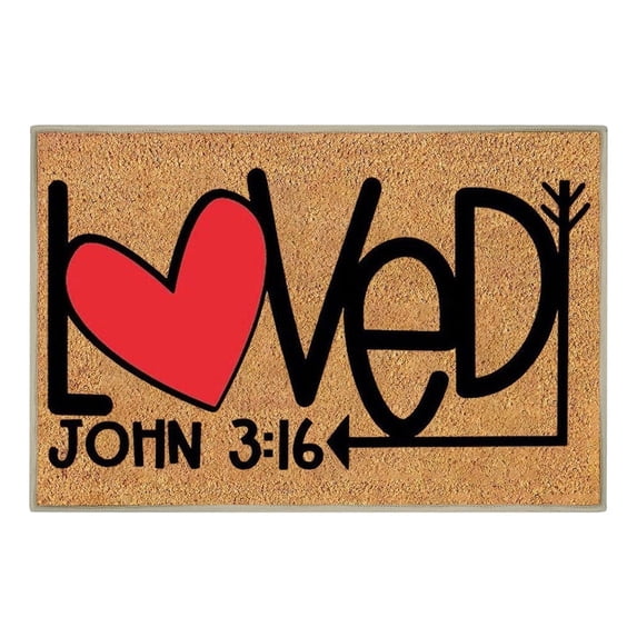 Tupukom Clearance Valentine's Day Decor Door Mat Love Doormat Wedding Anniversary Couple Gift Non-Slip and Washable Seasonal Holiday Low-Key Indoor Outdoor - 16x24