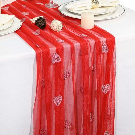 Tupukom Clearance Valentines Day Table Runner Holiday Kitchen Dining Table Decoration for Home Party Indoor