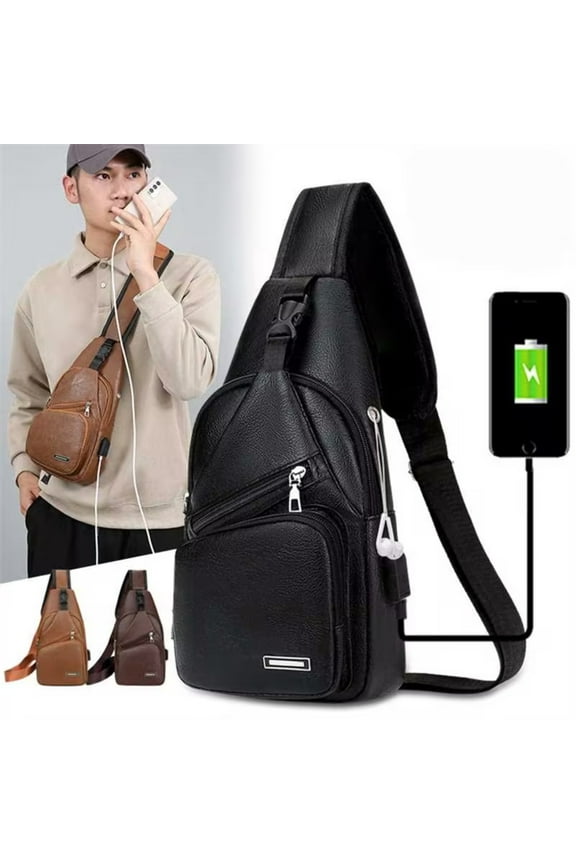 Crossbody Sling Bag for Men Women, Chest Bag Daypack Fanny Pack Cross Body Bag for Outdoors Hiking Traveling